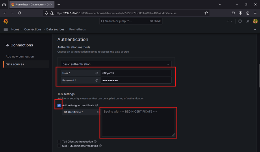 Data Sources Auth