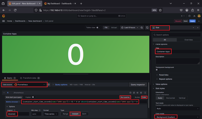 Container WebApp Up or Down