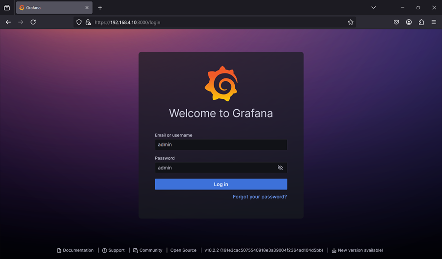 Dashboard Grafana