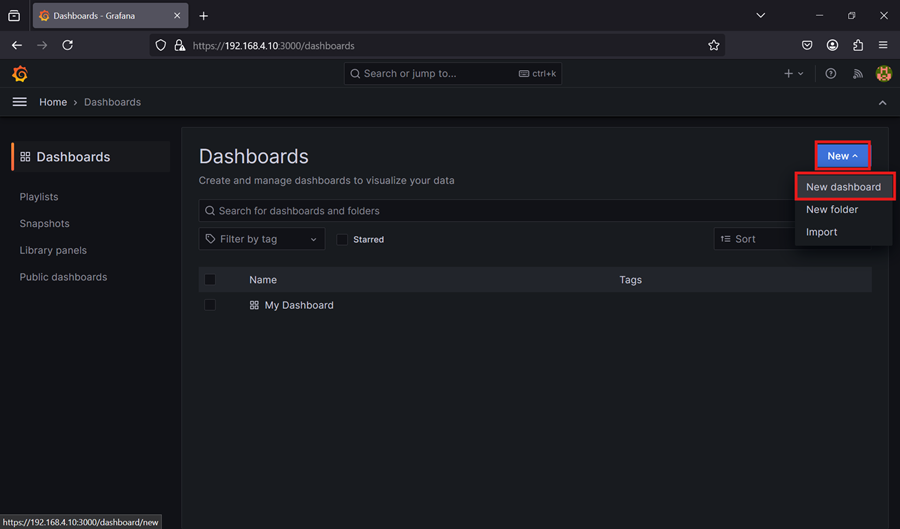 New Dashboard