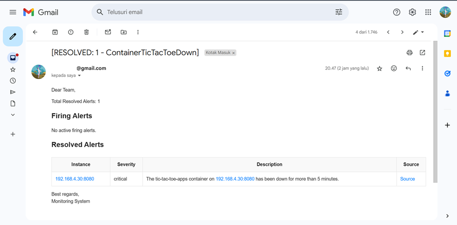 Email Resolved